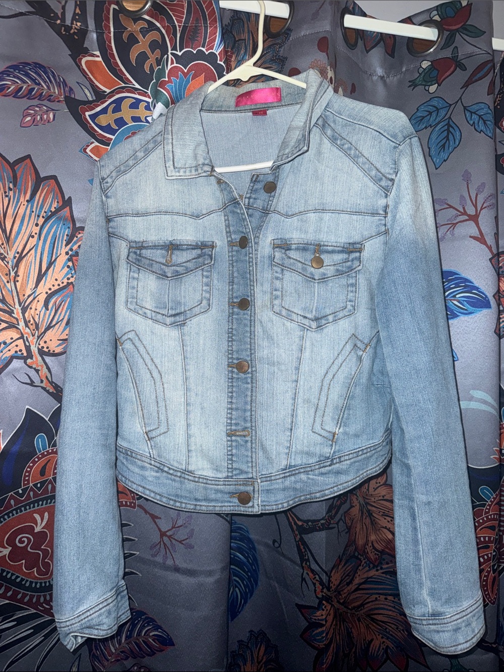 Light Wash Denim Jacket  crop